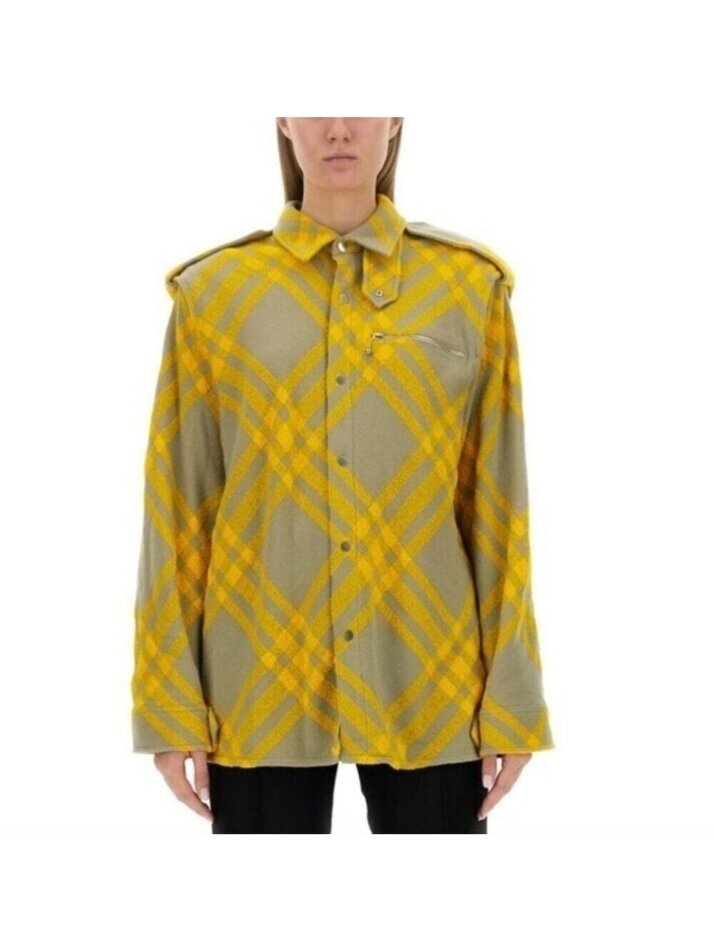 Burberry Check Plaid Pattern Wool Blend Jacket, Size 8 - Picture 6 of 16
